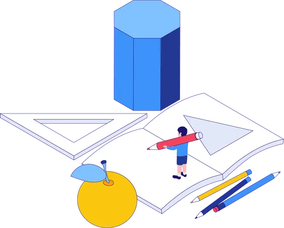 Leçon de géométrie  Illustration