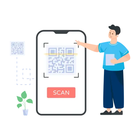 Lecteur de code QR  Illustration