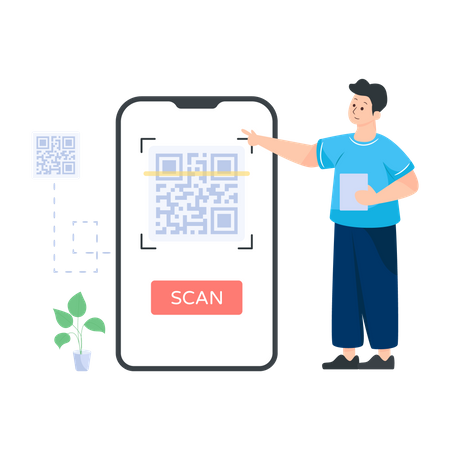 Lector de codigo qr  Ilustración