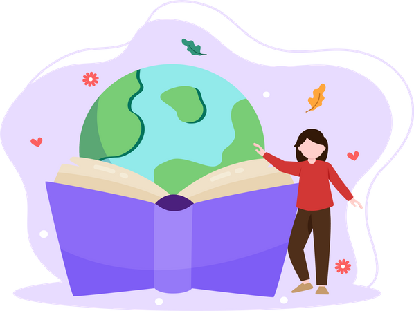 Lector de libros  Ilustración