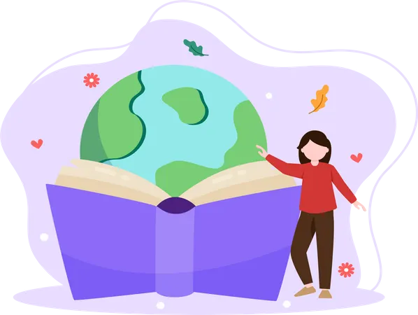 Lector de libros  Ilustración
