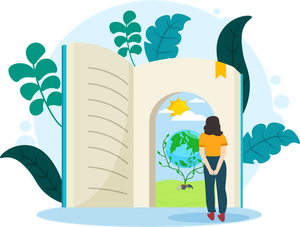 Lector de libros  Ilustración