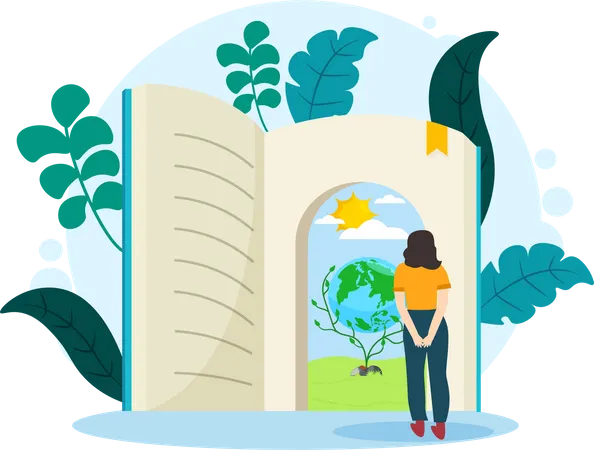 Lector de libros  Ilustración