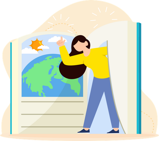 Lector de libros  Ilustración