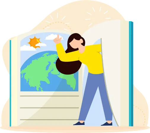 Lector de libros  Ilustración