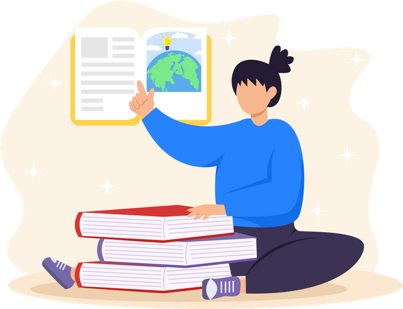 Lector de libros  Ilustración