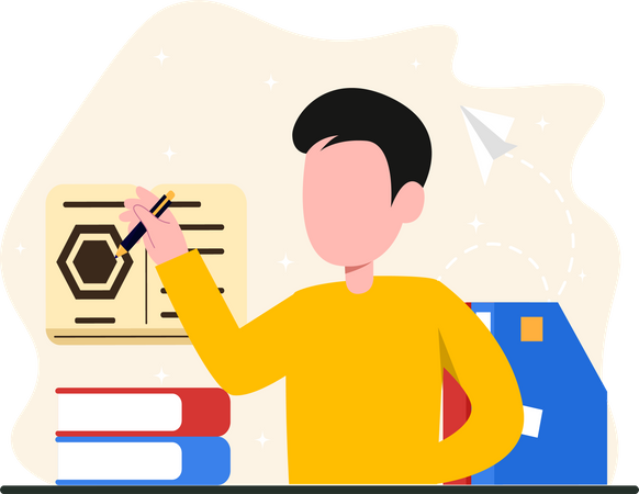 Lector de libros  Ilustración