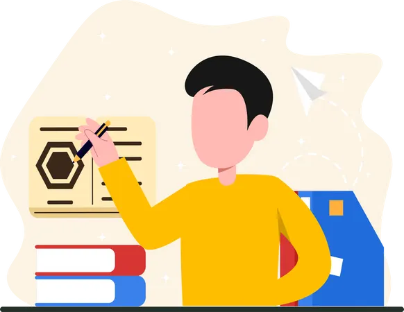 Lector de libros  Ilustración
