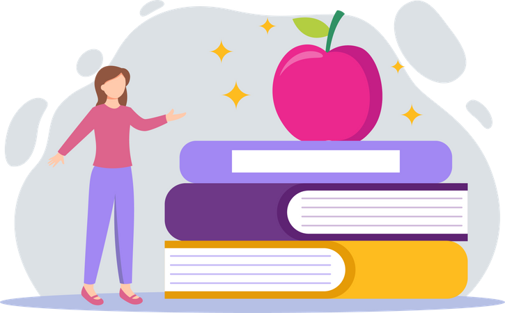 Lector de libros  Ilustración