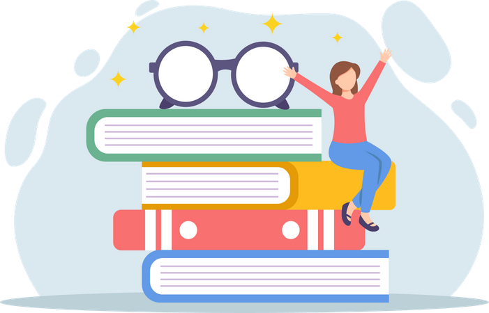 Lector de libros  Ilustración