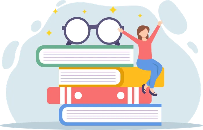 Lector de libros  Ilustración