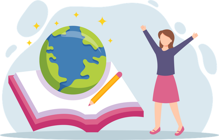 Lector de libros  Ilustración
