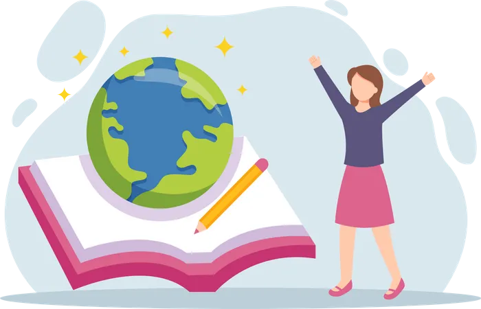 Lector de libros  Ilustración