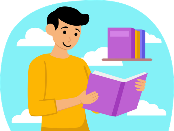 Lector de libros  Ilustración