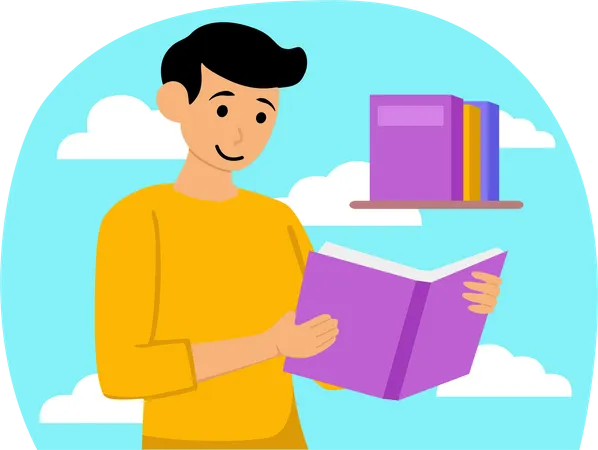 Lector de libros  Ilustración