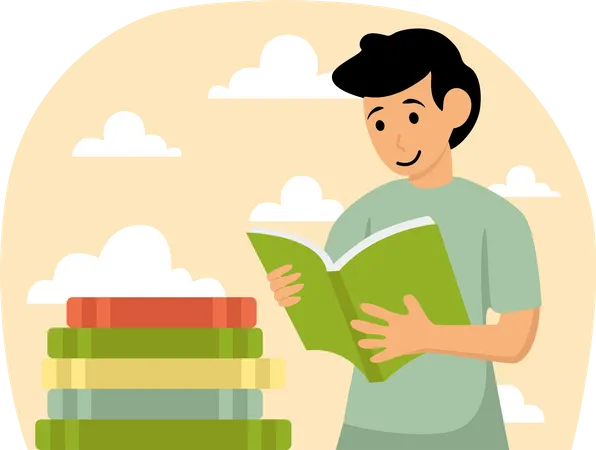 Lector de libros  Ilustración