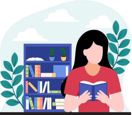 Lector de libros  Ilustración