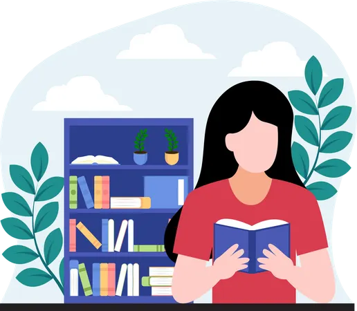 Lector de libros  Ilustración