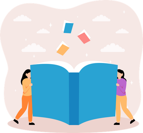Lector de libros  Ilustración