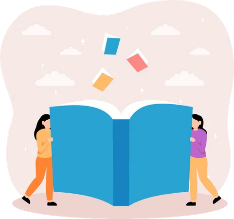 Lector de libros  Ilustración