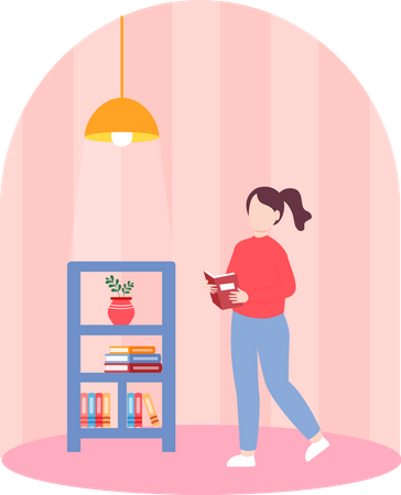 Lector de libros  Ilustración