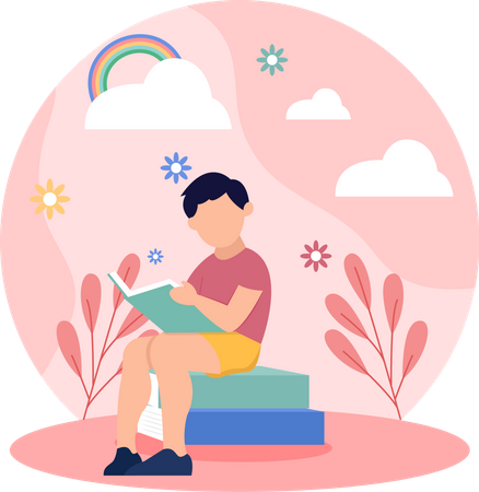 Lector de libros  Ilustración