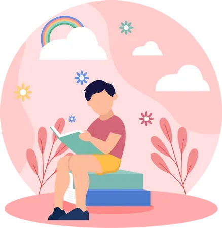 Lector de libros  Ilustración