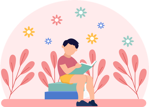 Lector de libros  Ilustración