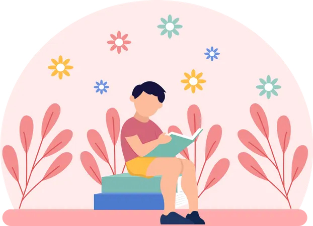 Lector de libros  Ilustración