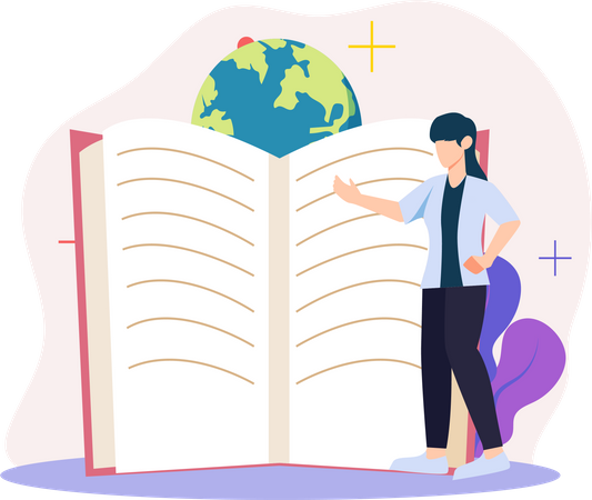 Lector de libros  Ilustración