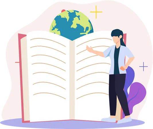 Lector de libros  Ilustración