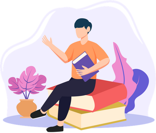 Lector de libros  Ilustración
