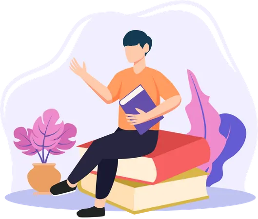 Lector de libros  Ilustración
