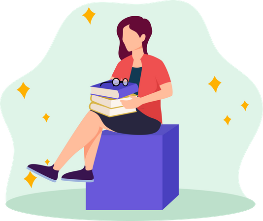 Lector de libros  Ilustración