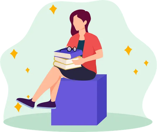 Lector de libros  Ilustración