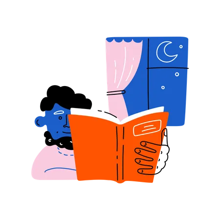 Lectura nocturna  Ilustración