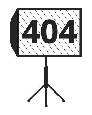 LED panel show error 404  Illustration