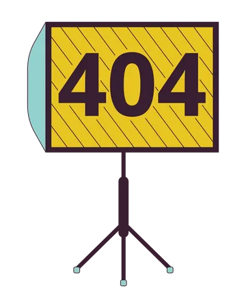 LED panel show error 404  Illustration