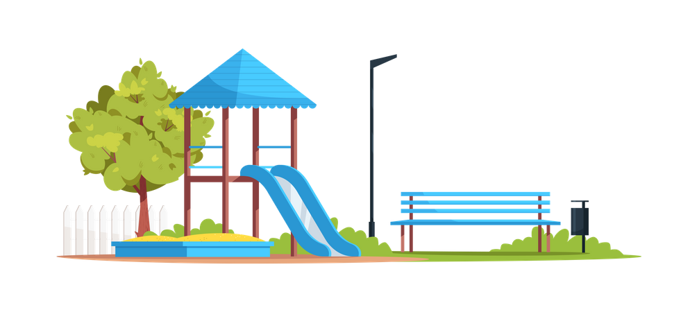 Leerer spielplatz  Illustration