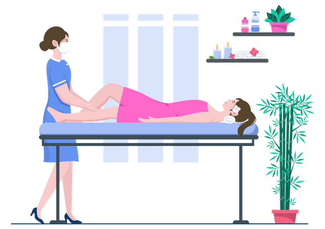 Leg Massage Illustration