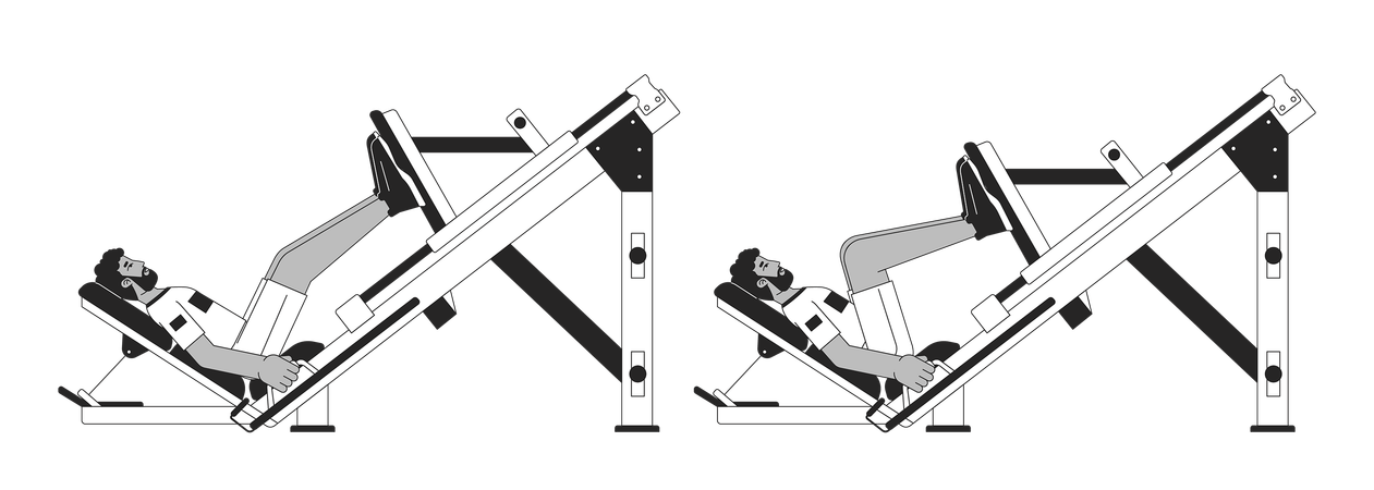 Leg press machine  Illustration