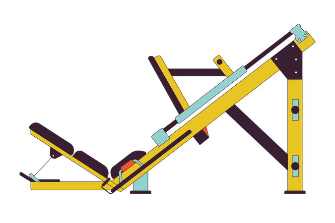 Leg press machine  Illustration