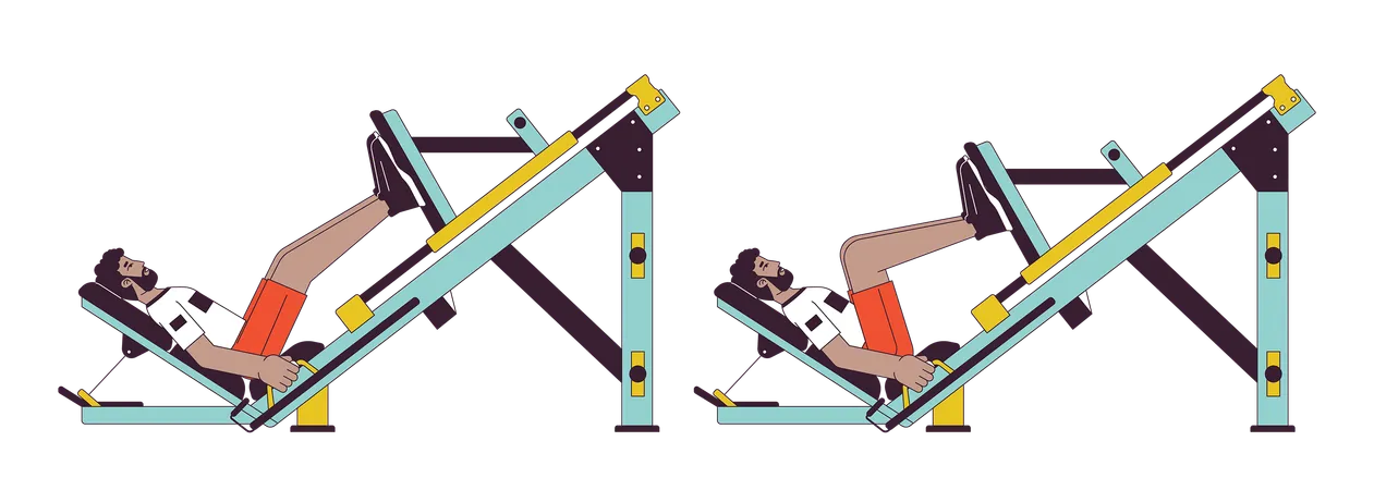 Leg press machine  Illustration