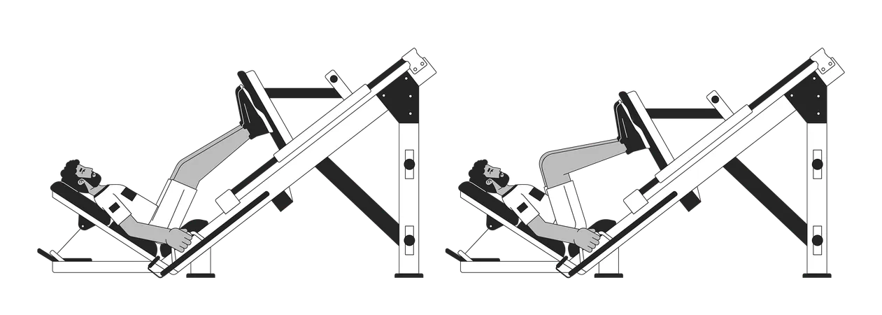 Leg press machine  Illustration