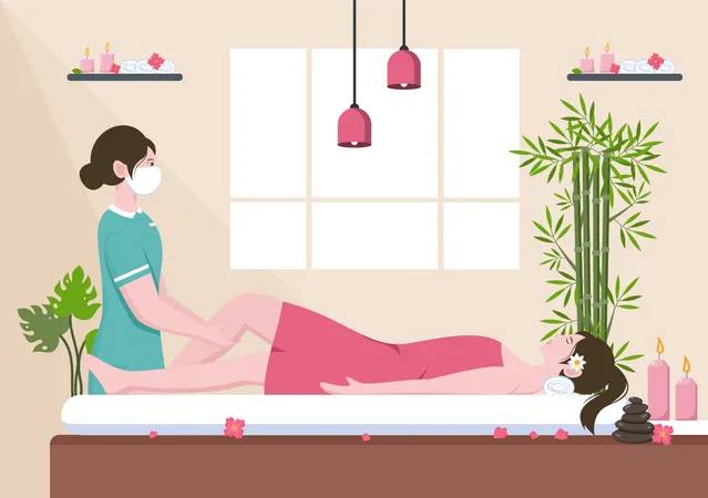 Leg Spa and massage Illustration