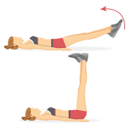 Leg stretching exercise  Illustration
