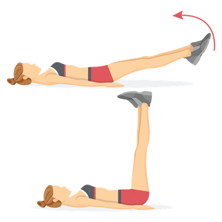 Leg stretching exercise  Illustration