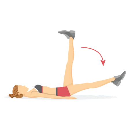 Leg stretching workout  Illustration