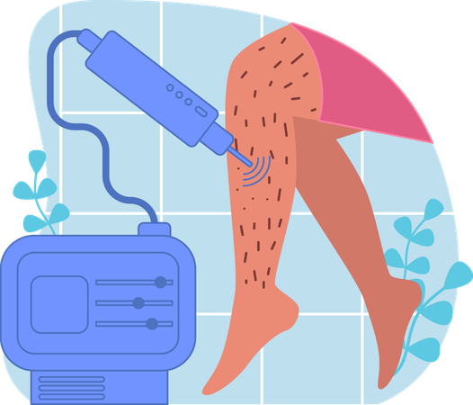 Leg wax laser treatment  イラスト