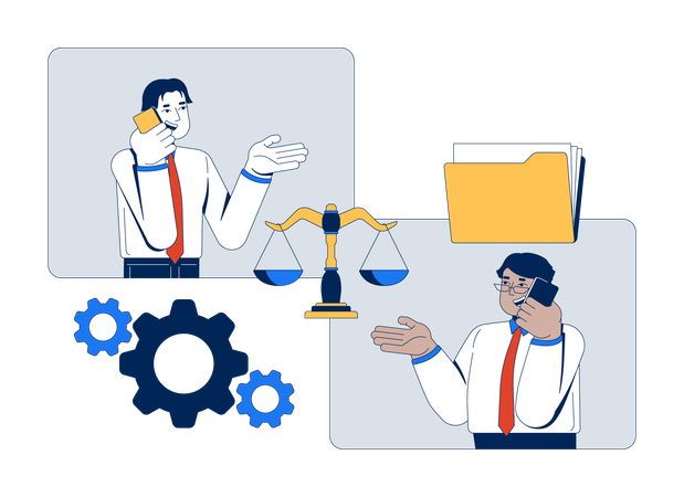 Legal advice over phone call  Illustration